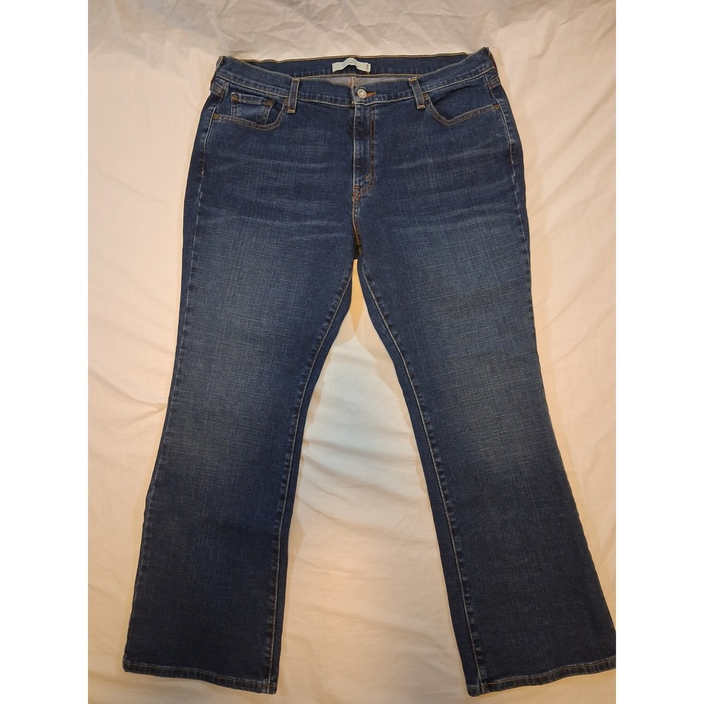 Levis 515 Bootcut Jeans Womens 16 Short Medium Wash Denim Stretch Pants